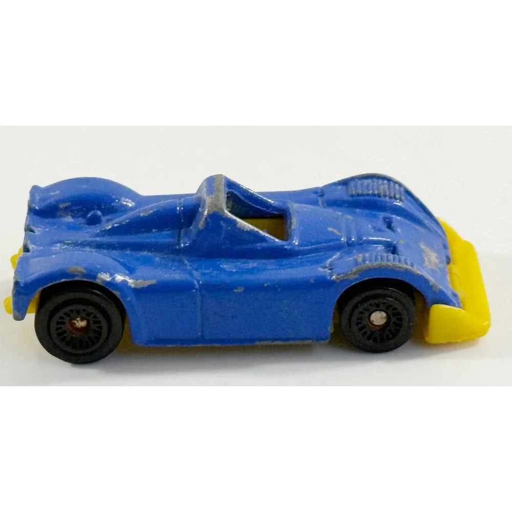 Matchbox Group C Racer Kids Toy Car Blue Yellow 1984 Vintage Diecast